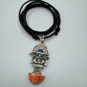 Unisex Handmade Necklace in 950 Sterling Silver by Tumi